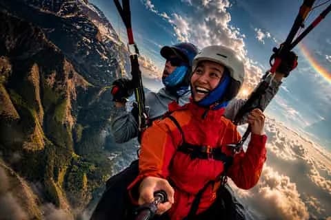 Bishkek: Tandem Paragliding Flight with 4x4 Transfer
